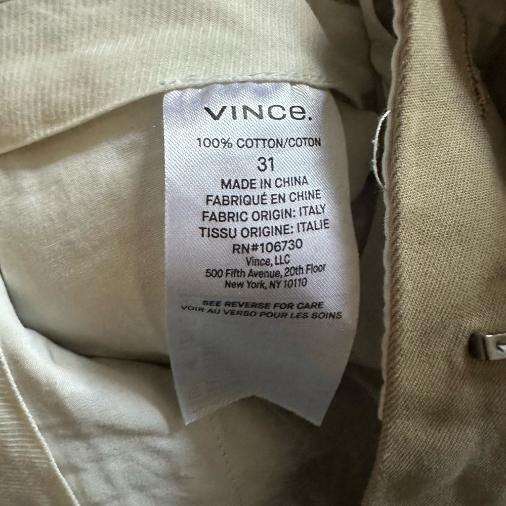 Vince Slim Fit Griffith Tan Shorts Size 31 - Picture 8 of 8